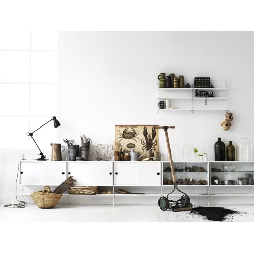 Portant mural au sol 85 x 30 cm - Blanc